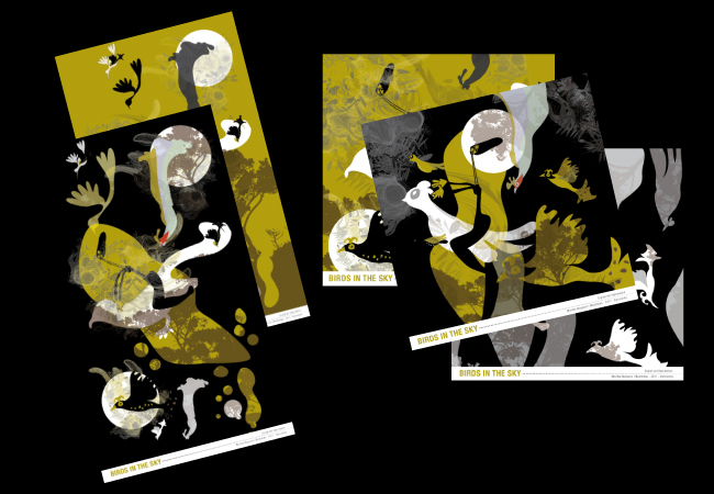 BIrds in the sky, illustrated by Montse Noguera